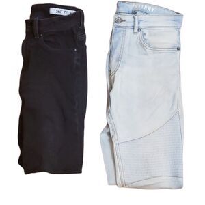 Lot Of 2 H&M Skinny Jeans Black Light Wash 29 & 29 X 32